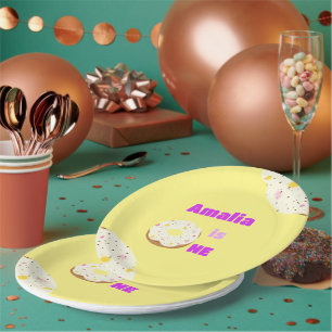 Leckere Donut-Papierteller Pappteller