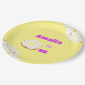 Leckere Donut-Papierteller Pappteller (Schrägansicht)
