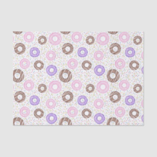 Leckere Donuts Tissue-Papier auf Weiß Seidenpapier
