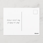 Leckere Ducklings unter Daffodien Postkarte (Rückseite)