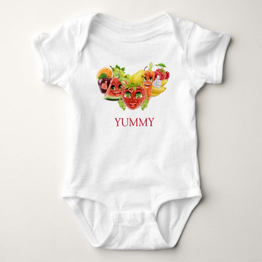 Leckere Früchte Baby Strampler (Vorderseite)