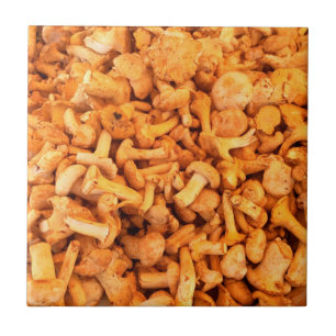 Leckere gelbe Pilze Fliese