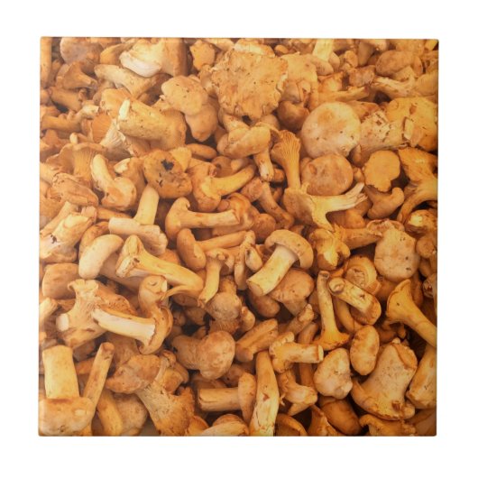 Leckere gelbe Pilze Fliese (Vorderseite)