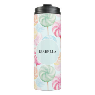Leckere Kaulollipops Fantasie   Thermosbecher