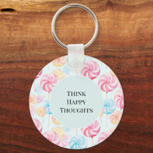 Leckere Kaulollipops Heitere Glückliche Gedanken Schlüsselanhänger