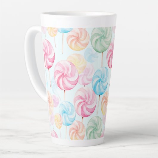 Leckere Kaulollipops Whimsical Milchtasse (Linke Ecke)