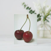 Leckere Kirschen Postkarte (Stehend Vorderseite)