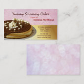 Leckere Kuchen rot und gelbe Visitenkarte (Vorne/Hinten)