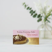 Leckere Kuchen rot und gelbe Visitenkarte (Stehend Vorderseite)