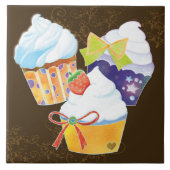 Leckere Kuchen-schokoladenbraune Küchen-Fliesen Fliese (Vorderseite)