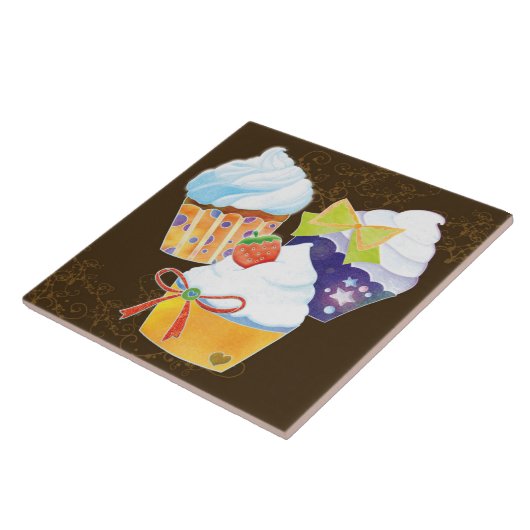 Leckere Kuchen-schokoladenbraune Küchen-Fliesen Fliese (Seite)