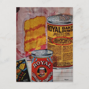 Leckere Kuchen- und Backpulver-Collage Postkarte