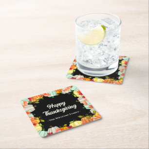 Leckere Kürbis-Erntedankfest-Mahlzeit Rechteckiger Pappuntersetzer