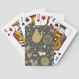 Leckere leuchtende Teekarte Spielkarten