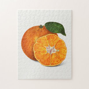 Leckere Orange Mandarine Fruchtmalerei Puzzle