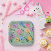 Leckere Pastelle, florale, 7" Teller aus Papier (Party)