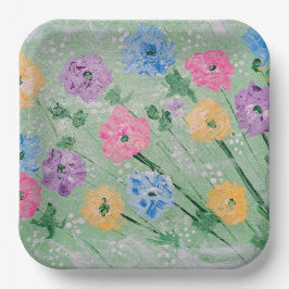 Leckere Pastelle, florale, 9" Teller aus Papier