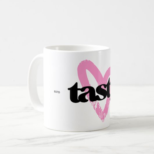Leckere Pink Heart 2000er Tasse (Vorderseite Links)
