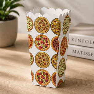 Leckere Pizza-Liebhaber Muster Popcorn Favor Box Geschenkschachtel