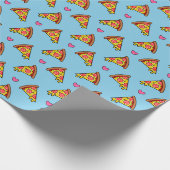 Leckere Pizza-Scheiben Muster Geschenkpapier (Ecke)