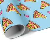 Leckere Pizza-Scheiben Muster Geschenkpapier (Rolleneckpunkt)