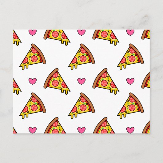 Leckere Pizza-Scheiben Muster Postkarte (Vorderseite)