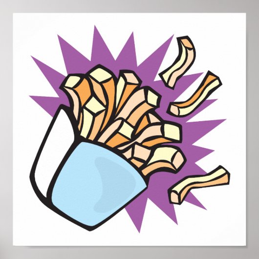 leckere Pommes frites Poster (Vorne)