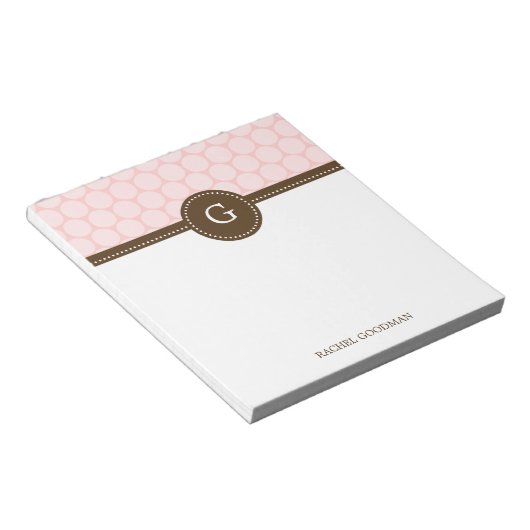 Leckere Punkte Personalisiert Notepad Notizblock (angewinkelt)