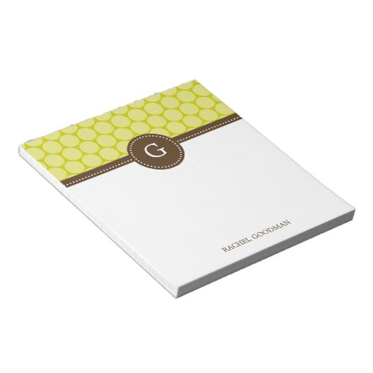 Leckere Punkte Personalisiert Notepad Notizblock (angewinkelt)