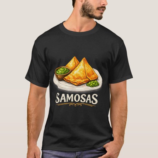 Leckere Samosas Illustration T-Shirt (Vorderseite)