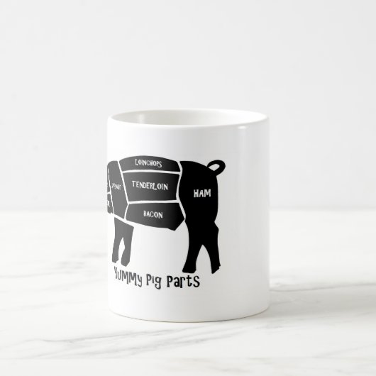 Leckere Schwein-Teile Kaffeetasse (Mittel)