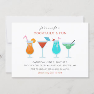 Leckere Sommer-Drinks Cocktailparty Einladung