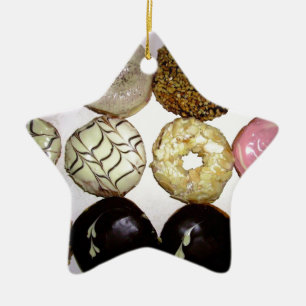 LECKERE SÜSSE SCHAUMGUMMIRINGE KERAMIKORNAMENT