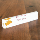 Leckere Taco-Gewohnheit Namensplakette (Seite)