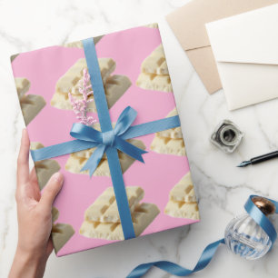 Leckere weiße Schokoladenquadrate Muster – Süß Geschenkpapier