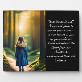 Leckerei der Erde | Forest Girl Tabletop Fotoplatte