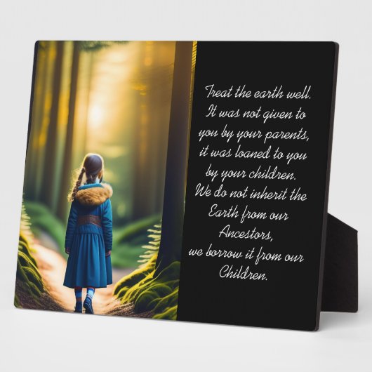 Leckerei der Erde | Forest Girl Tabletop Fotoplatte (Seite)