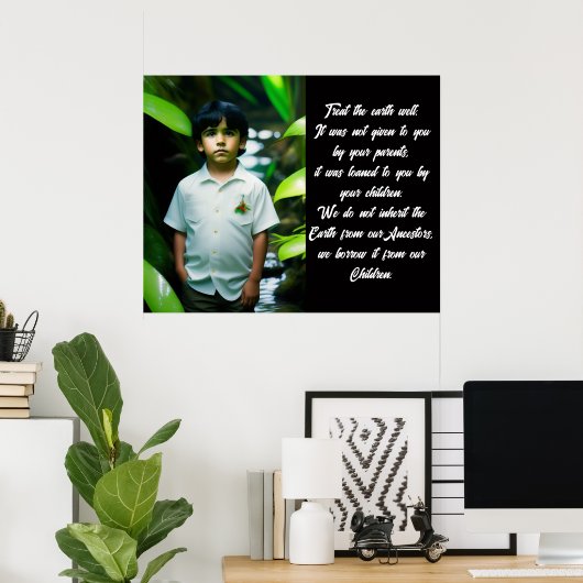 Leckerei der Erde | Tropischer Junge Poster (Heimbüro)