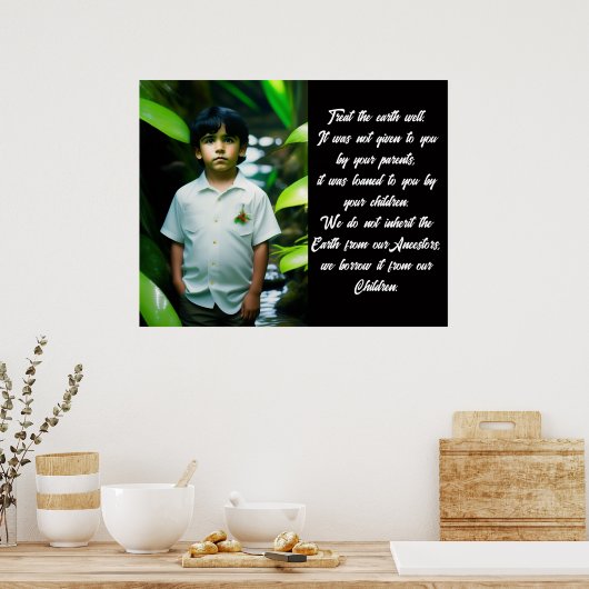 Leckerei der Erde | Tropischer Junge Poster (Küche)