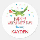 Leckerei der personalisierten Valentintagsschule Runder Aufkleber (Vorderseite)