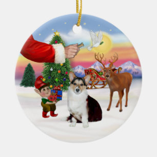 Leckerei des Weihnachtsmanns - Walisischer Korgi ( Keramikornament