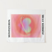 Leckerei dich selbst mit freundlichen Affirmatione Wandteppich (Vorderseite (Horizontal))