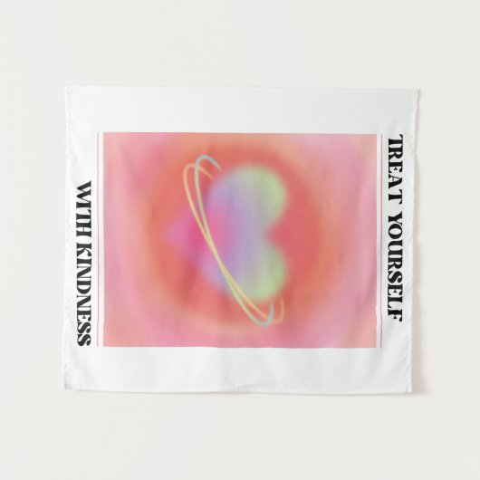 Leckerei dich selbst mit freundlichen Affirmatione Wandteppich (Vorderseite (Horizontal))