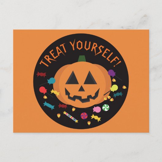 Leckerei dich selbst! postkarte (Vorderseite)