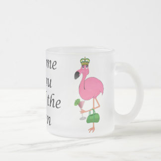 Leckerei, die ich als Sie der Königin-Flamingo Mattglastasse