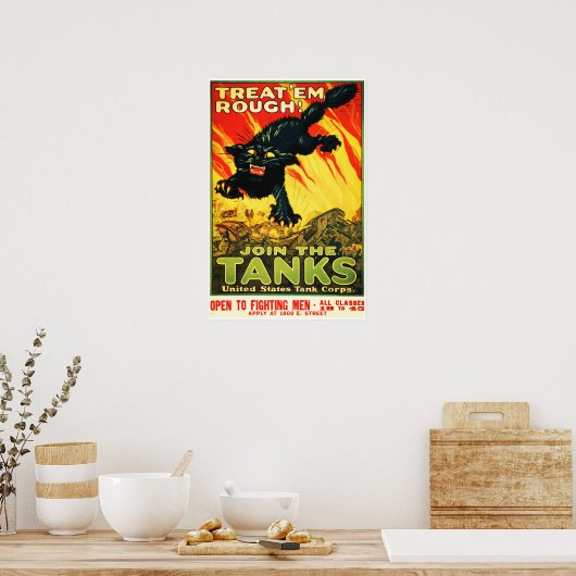 Leckerei 'Em Rough! Beitritt zum 1. US-Weltkrieg Poster (Küche)