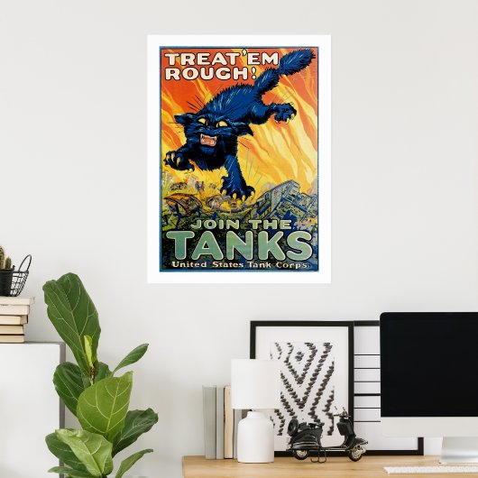 Leckerei "em Rough - Join the Tanks Poster (Heimbüro)