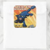 Leckerei "em Rough - Join the Tanks Quadratischer Aufkleber (Tasche)