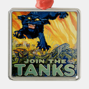 Leckerei "em Rough - Join the Tanks Silbernes Ornament