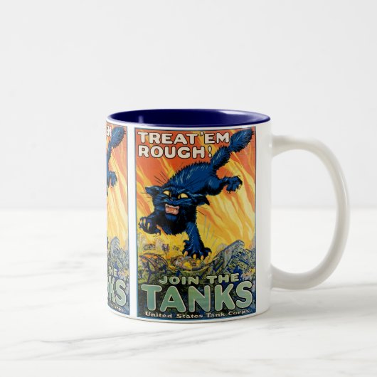 Leckerei "em Rough - Join the Tanks Zweifarbige Tasse (Rechts)
